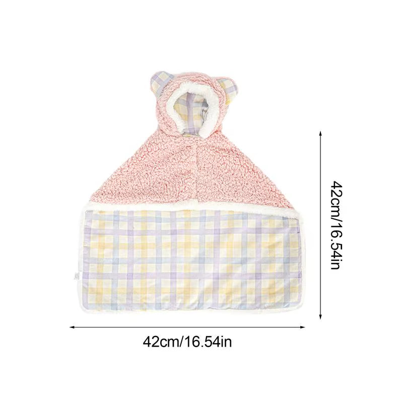 Pet Cute Warm Cape Blanket with Hat 