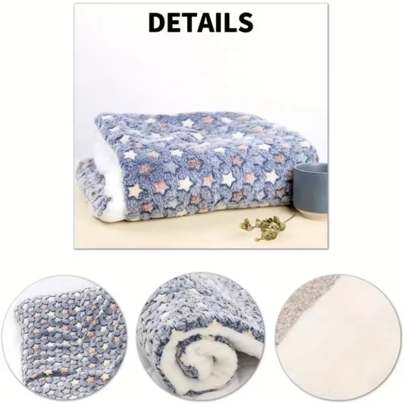 2Pcs Plush Washable Small Animal Bed Mat 