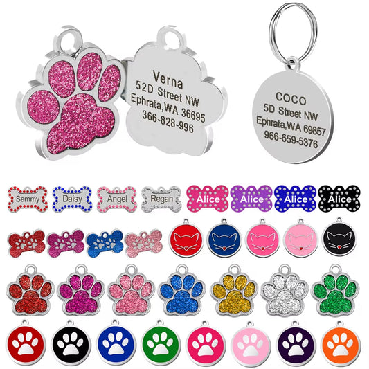 Free Engraving  Customized Pet ID Tags