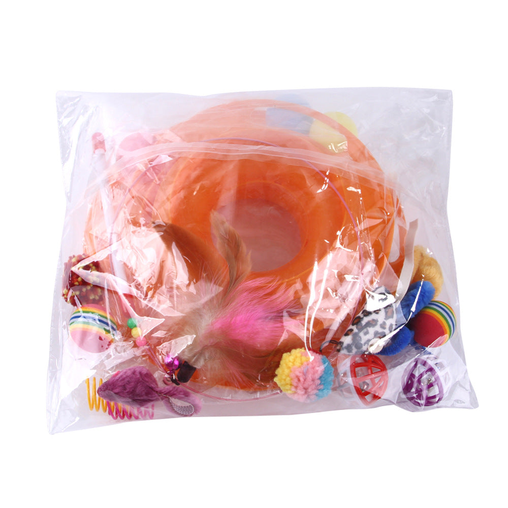 Pet Cat Self-Help Turntable Toy Set