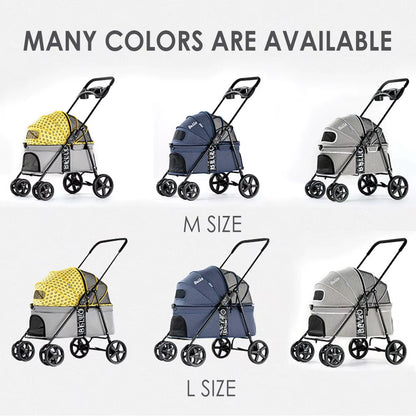 Luxury Pet  Stroller with Breathable Mesh