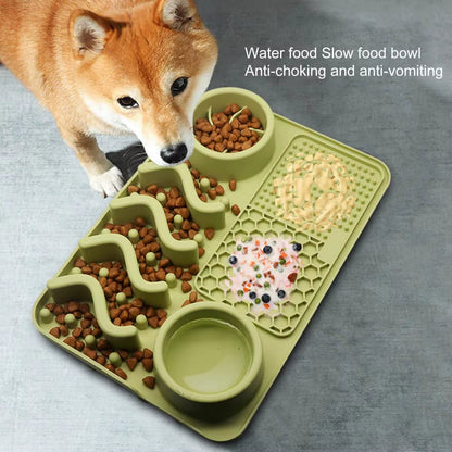 Pet  Anti-Choking Smooth Surface Slow Feeder Licking Mat 