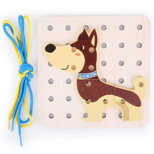 Creative Animal Threading Board Preschool  Educational Toys