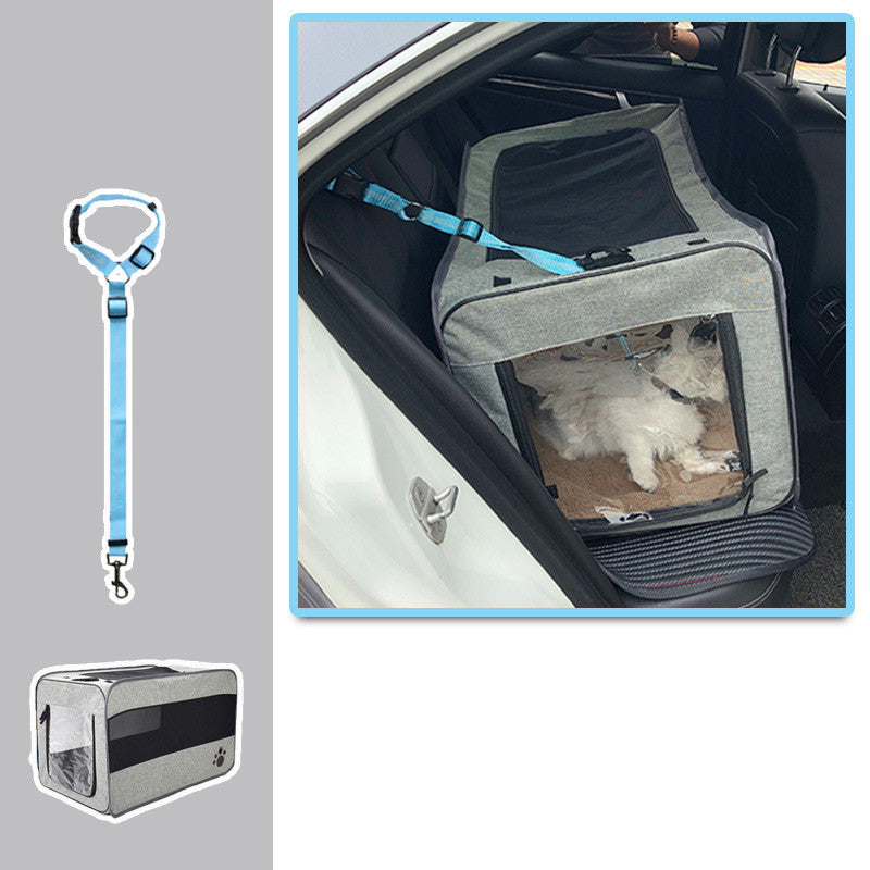 Pet Travel Carrier with Locking Safety Zippers