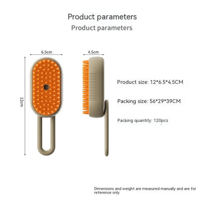 3 in 1 Pet Electric Steam Brush 