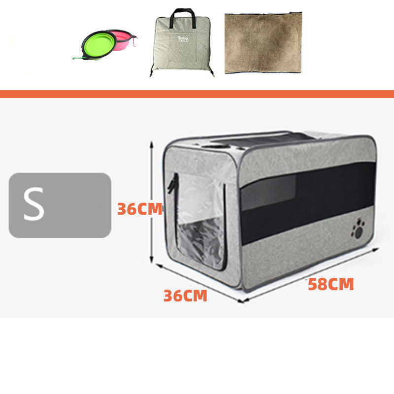 Pet Travel Carrier with Locking Safety Zippers
