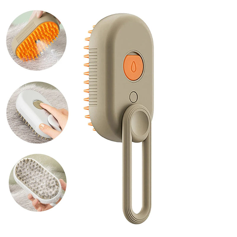 3 in 1 Pet Electric Steam Brush 