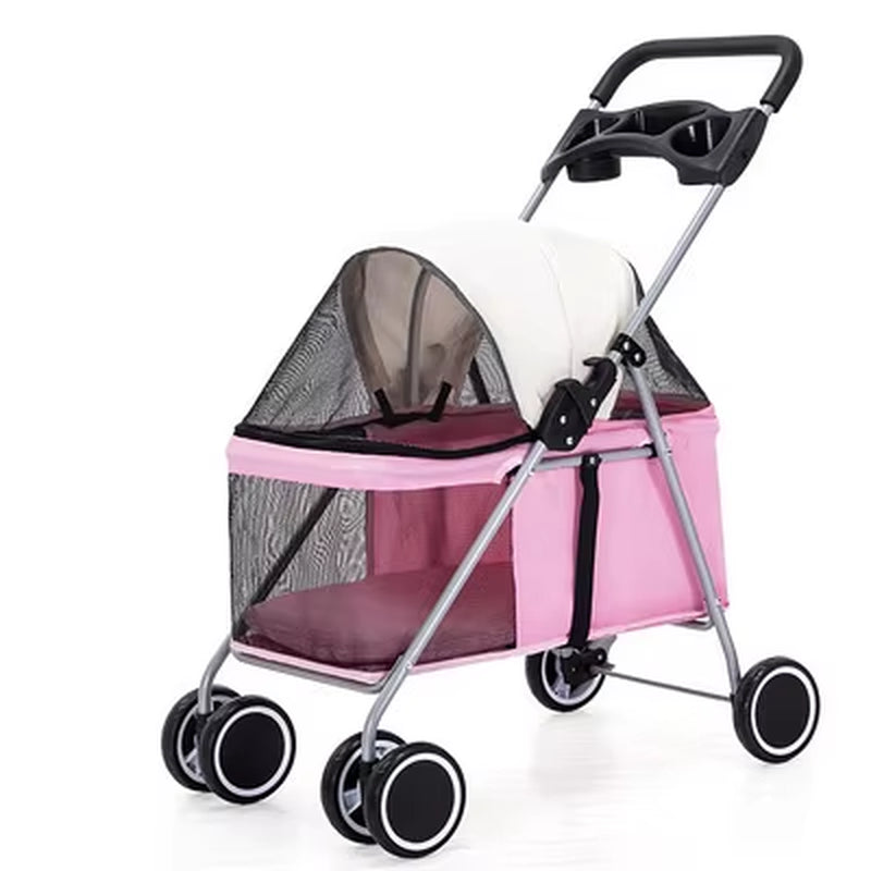 Luxury Pet  Stroller with Breathable Mesh