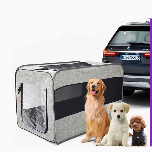 Pet Travel Carrier with Locking Safety Zippers