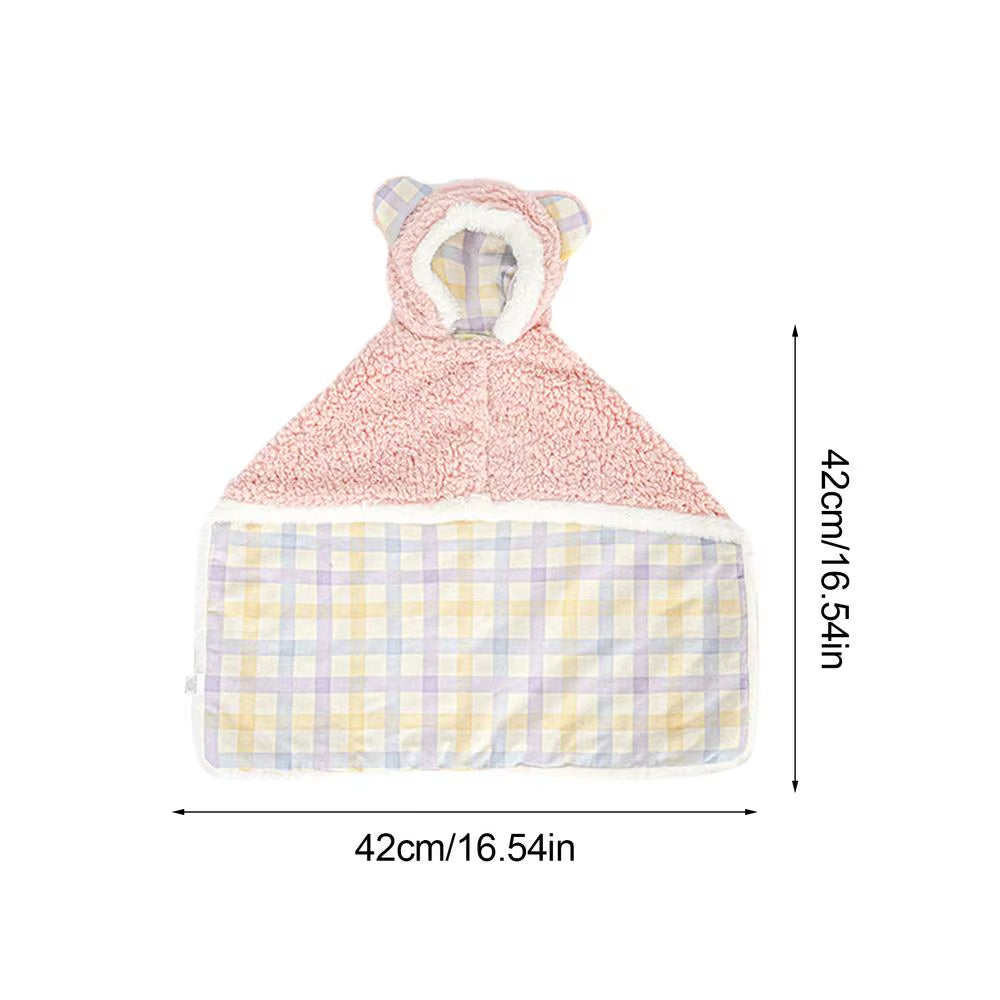 Pet Cute Warm Cape Blanket with Hat 