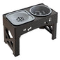 3 in 1  Adjustable Height Pet Slow Feeder and Splash-proof Water Bowl