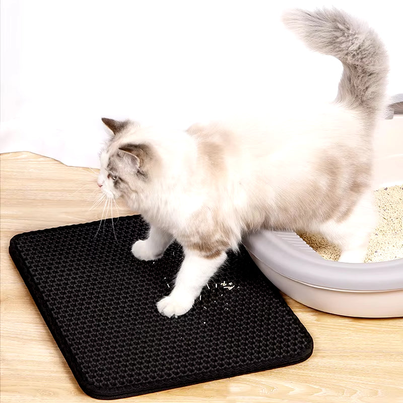 Pet Litter Mat Waterproof Double Layer Pet Litter Mat Non Slip Mat Washable Cat Mat Pet Supplies Pet Litter Mat Waterproof Doubl