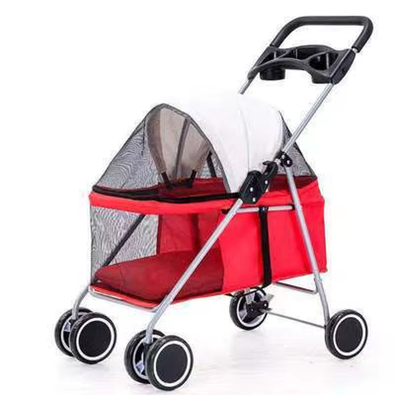 Luxury Pet  Stroller with Breathable Mesh