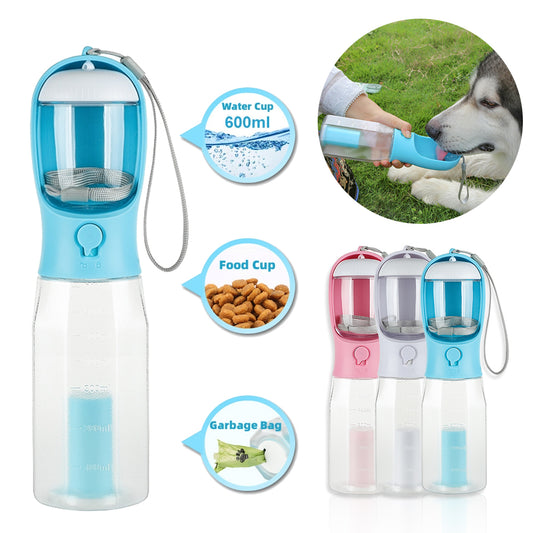  3 in 1 Leak-Proof Multifunctional Pet Water Bottle 